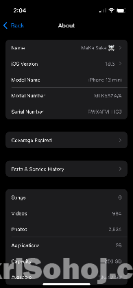 iPhone 13 mini usa full box 256gb